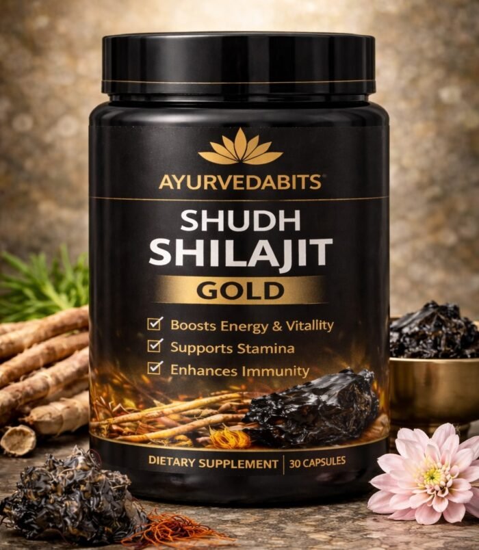 AyurvedaBits Shudh Shilajit Gold capsules for energy, stamina and immunity